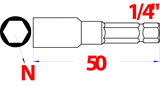 Dop Adapter magn. 1/4